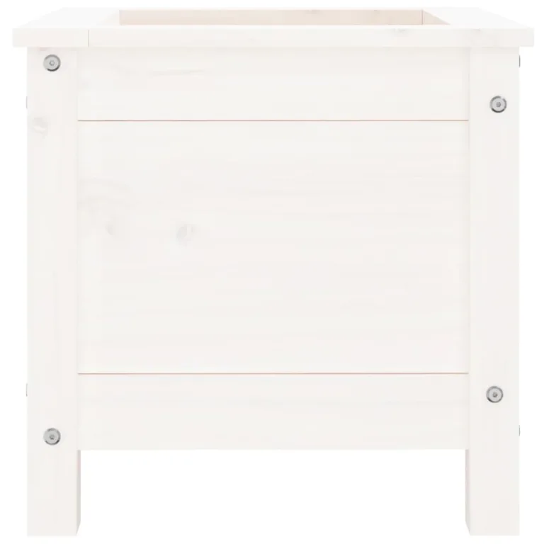 WGYHOME Pflanzkübel Weiß 40x40x39 cm Massivholz Kiefer Hochbeet für Gemüse extra groß Gemüsebeet Pflanzkübel Frühbeet Gartenbeet Pflanzkübel Blumenkasten für Garten Balkon und Terrasse – Bild 4