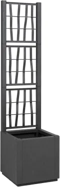 WGYHOME Gartenblumentopf Anthrazit 36 x 36 x 140 cm Polypropylen Hochbeet für Gemüse extra groß Gemüsebeet Pflanzkübel Frühbeet Gartenbeet Pflanzkübel Blumenkasten für Garten Balkon und Terrasse - Thumbnail 1