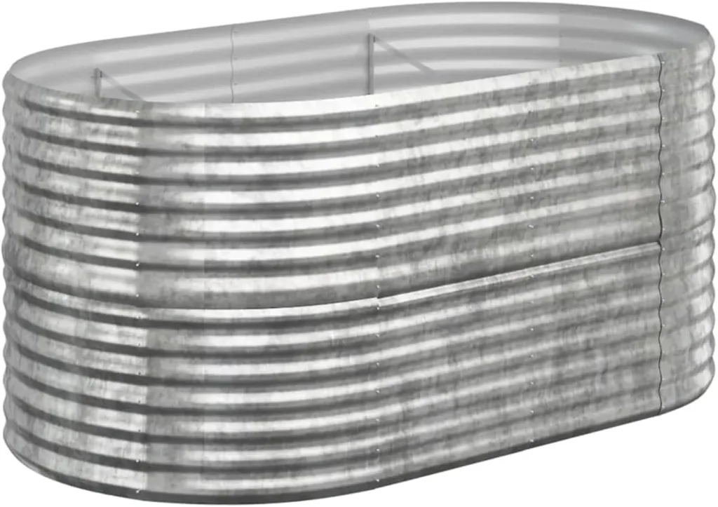 WGYHOME Hochbeet Verzinkter Stahl 152x80x68 cm Silbern Hochbeet für Gemüse extra groß Gemüsebeet Pflanzkübel Frühbeet Gartenbeet Pflanzkübel Blumenkasten für Garten Balkon und Terrasse