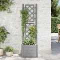 WGYHOME Pflanzkübel mit Spalier 43x43x142 cm PP Mokka Hochbeet für Gemüse extra groß Gemüsebeet Pflanzkübel Frühbeet Gartenbeet Pflanzkübel Blumenkasten für Garten Balkon und Terrasse - Thumbnail 8