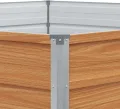 WGYHOME Hochbeet im Garten Hellbraun 129 x 129 x 77 cm Verzinkter Stahl Hochbeet für Gemüse Gemüsebeet Pflanzkübel Frühbeet Gartenbeet Pflanzkübel Blumenkasten für Garten Balkon und Terrasse - Thumbnail 7
