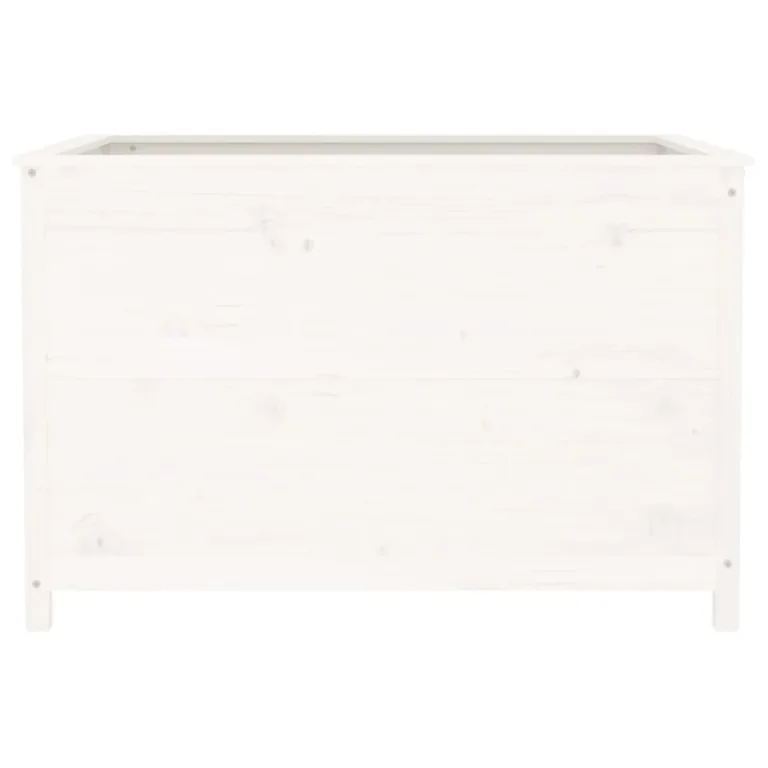 WGYHOME Hochbeet Weiß 119,5x82,5x78 cm Massivholz Kiefer Hochbeet für Gemüse extra groß Gemüsebeet Pflanzkübel Frühbeet Gartenbeet Pflanzkübel Blumenkasten für Garten Balkon und Terrasse – Bild 3