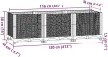 WGYHOME Hochbeet 120 x 40 x 38 cm Polypropylen Hochbeet für Gemüse extra groß Gemüsebeet Pflanzkübel Frühbeet Gartenbeet Pflanzkübel Blumenkasten für Garten Balkon und Terrasse - Thumbnail 6