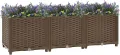 WGYHOME Hochbeet 120 x 40 x 38 cm Polypropylen Hochbeet für Gemüse extra groß Gemüsebeet Pflanzkübel Frühbeet Gartenbeet Pflanzkübel Blumenkasten für Garten Balkon und Terrasse - Thumbnail 1