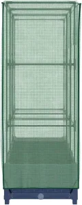 WGYHOME Hochbeet mit Gewächshausabdeckung Rattanoptik 120x40x123 cm Hochbeet für Gemüse extra groß Gemüsebeet Pflanzkübel Frühbeet Gartenbeet Pflanzkübel Blumenkasten für Garten Balkon und Terrasse - Thumbnail 3