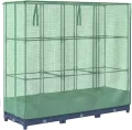 WGYHOME Hochbeet mit Gewächshausabdeckung Rattanoptik 120x40x123 cm Hochbeet für Gemüse extra groß Gemüsebeet Pflanzkübel Frühbeet Gartenbeet Pflanzkübel Blumenkasten für Garten Balkon und Terrasse - Thumbnail 4