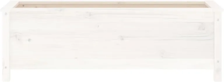 WGYHOME Hochbeet Weiß 119,5x40x39 cm Massivholz Kiefer Hochbeet für Gemüse extra groß Gemüsebeet Pflanzkübel Frühbeet Gartenbeet Pflanzkübel Blumenkasten für Garten Balkon und Terrasse – Bild 2