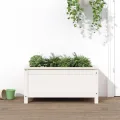 WGYHOME Hochbeet Weiß 119,5x40x39 cm Massivholz Kiefer Hochbeet für Gemüse extra groß Gemüsebeet Pflanzkübel Frühbeet Gartenbeet Pflanzkübel Blumenkasten für Garten Balkon und Terrasse - Thumbnail 8