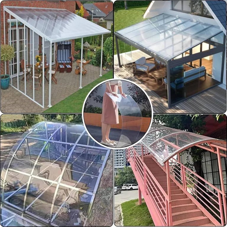 Polycarbonat-Acryl-Kunststoffplatte, 1 mm dick, wasserdicht, langlebig, schlagfest, für den Außenbereich, Gewächshausabdeckung (0,8 x 4 m) – Bild 7