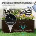 Outsunny Hochbeet Pflanzkasten mit Sichtschutz Pflanzkübel Blumenkasten Metall, Gartenspalier 61 x 23 x 113cm für Garten Balkon Terrasse, Blumenkübel für Kletterpflanzen Korbpflanzen, Blumen - Thumbnail 3