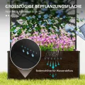 Outsunny Hochbeet Pflanzkasten mit Sichtschutz Pflanzkübel Blumenkasten Metall, Gartenspalier 61 x 23 x 113cm für Garten Balkon Terrasse, Blumenkübel für Kletterpflanzen Korbpflanzen, Blumen - Thumbnail 3