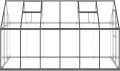 Gewächshaus mit Fundamentrahmen Anthrazit 334x169x195 cm Alu Gartengewächshäuser, Tomatenhaus Treibhaus für Garten, Aufzucht, Terrasse, Außende - Thumbnail 5