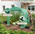 Sekey Gewächshaus Winterfest Foliengewächshaus verzinkt 3x2x2m - 6m² Folientunnel Stabil mit 2m Stehhöhe, Treibhaus, Tomatenhaus inkl. 2 Türen & 4 Fenster & Profi-Fixierungs-Set, 140g/m² PE-Folie - Thumbnail 7