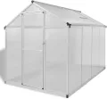 Gewächshaus mit Fundament Verstärkt Aluminium 4,6 m² Gartengewächshäuser, Tomatenhaus Treibhaus für Garten, Aufzucht, Terrasse, Außende - Thumbnail 2
