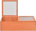 Frühbeet Holz 100x50x34 cm Gartengewächshäuser, Tomatenhaus Treibhaus für Garten, Aufzucht, Terrasse, Außende - Thumbnail 4