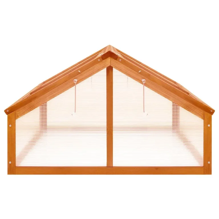 Gewächshaus Braun 114x80x50 cm Tannenholz Gartengewächshäuser, Tomatenhaus Treibhaus für Garten, Aufzucht, Terrasse, Außende – Bild 4