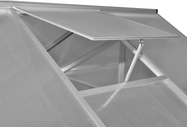 Gewächshaus Verstärkt Aluminium 3,46 m³ Gartengewächshäuser, Tomatenhaus Treibhaus für Garten, Aufzucht, Terrasse, Außende – Bild 7