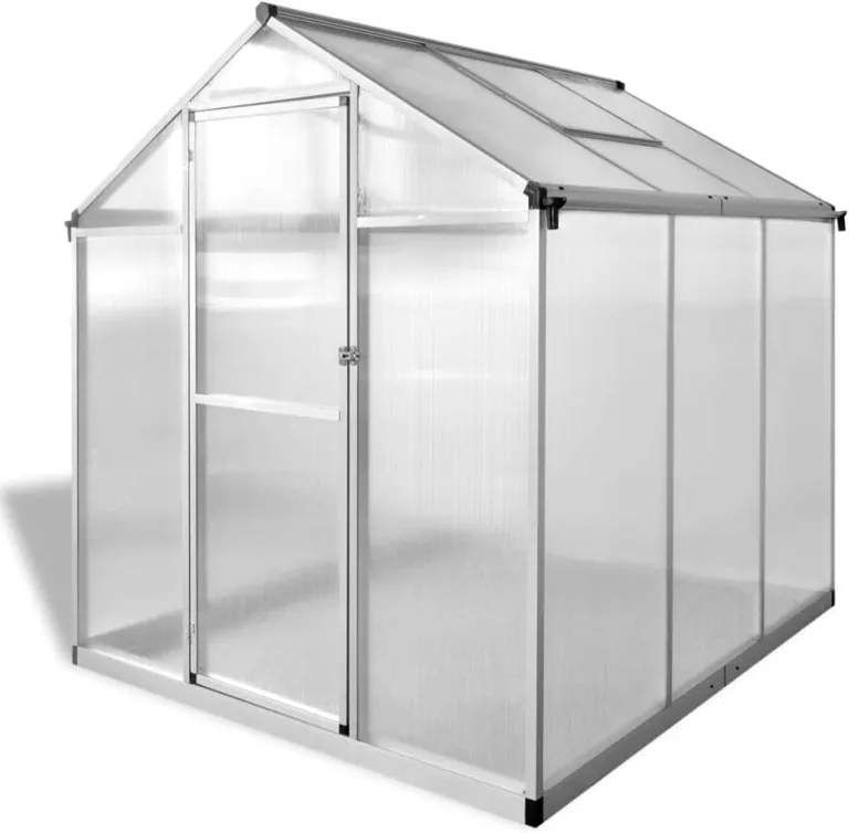 Gewächshaus Verstärkt Aluminium 3,46 m³ Gartengewächshäuser, Tomatenhaus Treibhaus für Garten, Aufzucht, Terrasse, Außende – Bild 3