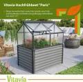 Vitavia Hochfrühbeet “Paris“ | Hochbeet & Frühbeet in Einem | Aluminium Eloxiert | 4 mm Hohlkammerplatten | Wetterfest, Verstellbare Dachfenster & Abnehmbarer Aufsatz | Optimale Wachstumsbedingungen - Thumbnail 5