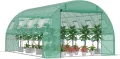 12㎡ Frostschutz Gartengewächshäuser aus Stahl Rahmen 3x4x2m HDPE Foliengewächshaus mit 8 Insektenschutzgitter Fenster & 2 Tür Begehbares Gewächshaus Garten Überwinterungszelt für Pflanzen - Thumbnail 1