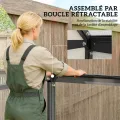 Outsunny Gewächshaus aus Aluminium und Polycarbonat, Gewächshaus mit verstellbarem Fenster und Flügeltür, wetterfestes Außenhaus für Pflanzen, Blumen, Gemüsegarten und Setzlinge, transparent - Thumbnail 3