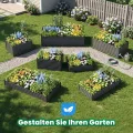 Quictent Hochbeet mit Abdeckung, Pflanzkasten-Set für den Außenbereich,Gewächshaus mit 2 große Fenster mit Reißverschluss, 240x120x30cm, Transparent - Thumbnail 8