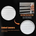 81,3 cm runde Lüftungsschlitze, Aluminium-Giebel-Abluftgitter für Wand und Decke, ideal für Gewächshaus und industrielle HVAC-Systeme, langlebige Belüftungslösung - Thumbnail 5