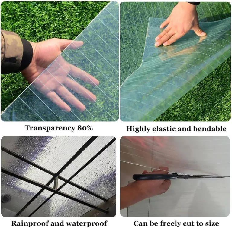 0.8mm Polycarbonatplatten Dachplatten Kunststoff Wetterfest Gewächshausplatten für Dächer, Wintergärten, Gewächshäuser, Schuppen und Markisen(1x3m) – Bild 5
