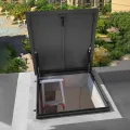Aluminium-Dachluke, abschließbarer Griff, Ventilat für Gewächshäuser, Dachöffnung mit Stützstange, ideal für Hausdächer (50 x 70 cm) - Thumbnail 1