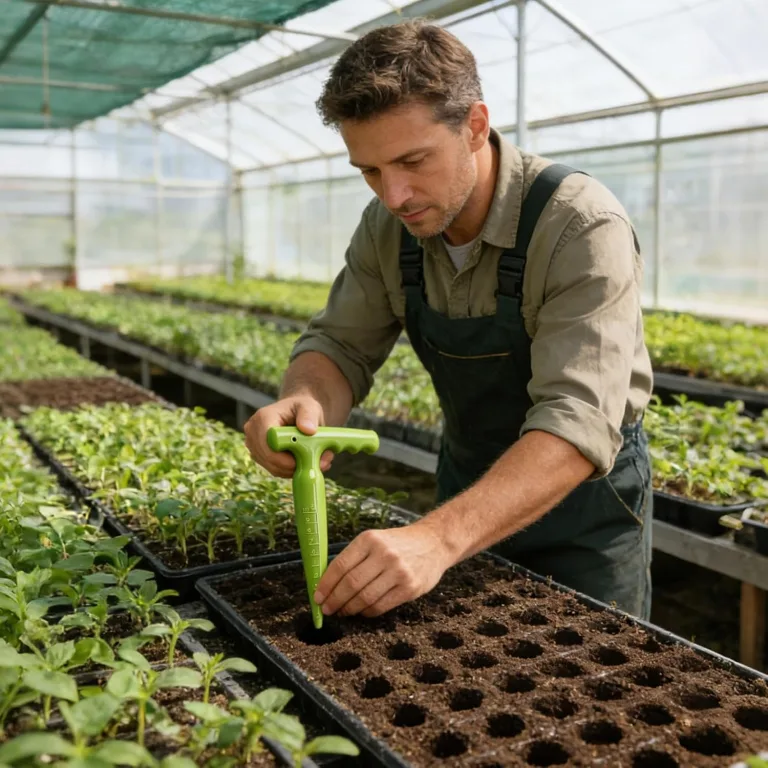 Dibber Gartenwerkzeug | Langstiel-Pflanzwerkzeug – Leichter Dibber-Gartenpflanze | Zum Umpflanzen von Gurken, Tomaten, Umtopfen, Blumenbeeten, Gewächshaus, Gärtnern und Frauen – Bild 8