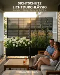 Hochbeet mit Sichtschutz, Metall Pflanzkasten mit Rankgitter und Rollen, freistehender Pflanzkübel 33cm tief, wetterfest für Blumen und Kletterpflanzen - Ideal für Garten, Balkon und Terrasse - Thumbnail 3