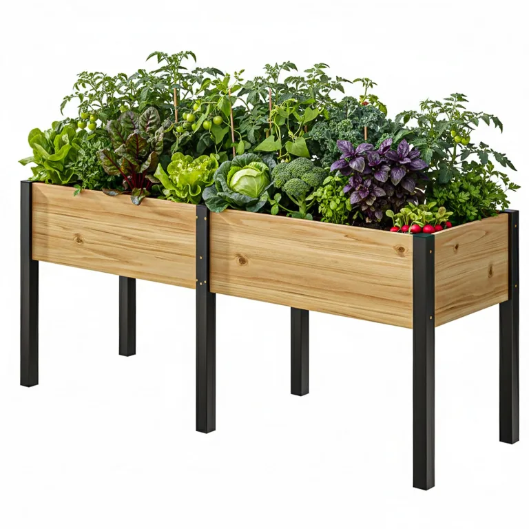 Hochbeet aus Holz - 180x60x80cm Großes Erhöhtes - Modern & Extrem Stabil Pflanzkasten & Blumenkasten - Pflanzbeet Kräuterbeet Blumenbeet für Garten Balkon Terrasse – Bild 1