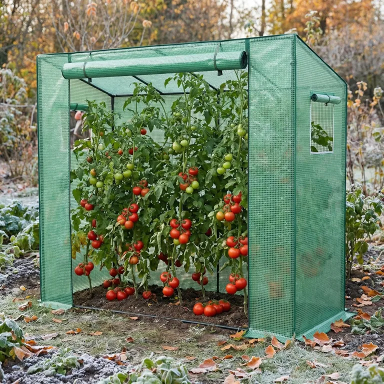 Aufun Gewächshaus Foliengewächshaus mit 2 Belüftungsfenster 200x80x150 cm, Stabil Begehbarers Tomaten Foliengewächshaus Balkon Outdoor, Winterfest Tomatenhaus für Optimales Pflanzenwachstum – Bild 1