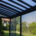 Polycarbonat Doppelstegplatte 4 mm klar, Zuschnitt 2000 x 1050 mm (L x B), Breite 1050 mm fix, UV-Schutz einseitig – Gewächshausplatten, Überdachung, Pergola, Carport | Macrolux Makrolon - Thumbnail 6