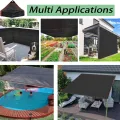 Sonnensegel, 90 % UV-Schutz, für Gewächshaus, Terrasse, Pflanzen, Tomaten, kühles Sonnenschutztuch für den Außenbereich, 90 x 6 m, Schwarz - Thumbnail 6