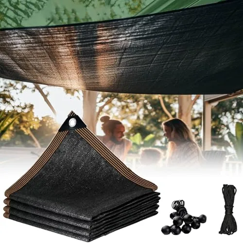 3,6 x 6,8 m Gewächshaus-Schattenstoff – Outdoor-Sonnenschutz, Stoff, schwarze Netzplane für Pflanzen, UV-Schutz, Garten, Schattenschutz, robuste Outdoor-Abdeckung – Bild 9