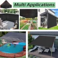 4,8 x 4,7 m schwarzes Sonnenschutztuch, 90 % UV-Schutz, Netzplane für Gewächshaus, Terrasse, Pflanzen, Tomaten – effektives Sonnenschutznetz für kühle Bereiche - Thumbnail 7