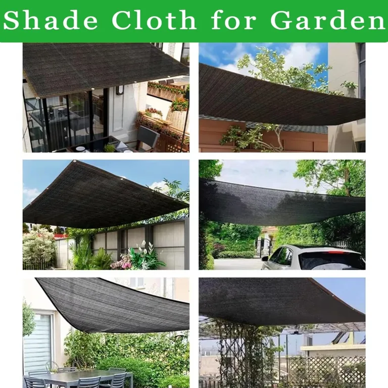 Schwarzes Schattentuch für Gartenarbeit – 4,6 x 4,5 m Sonnenblock-Netzplane mit Ösen für Gewächshaus, Terrasse, Hühnerstall und Pflanzenschutz, Outdoor-Schattennetz für Tomaten – Bild 9