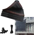 2,3 x 3,5 m schwarzes Sonnenschutztuch, 90 % Sonnenblock-Netzplane für Gewächshaus, Terrasse, Pflanzen und Tomaten – kühler Bereich, UV-Schutz, Outdoor-Abdeckung - Thumbnail 1