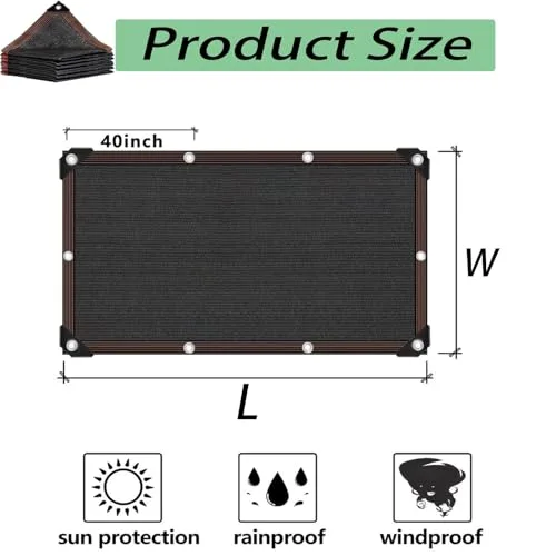 4,6 x 90 m schwarzes Sonnenschutztuch – 90 % UV-Block-Mesh-Plane für Gewächshaus, Terrasse und Pflanzenschutz – ideal für Tomaten und Kühllösungen im Freien – Bild 10