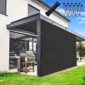 Schwarzes Schattentuch, 90 % UV-Schutz, Netzplane mit Ösen, Sonnenschutz, für Gartenpflanzen, Gewächshaus, Scheunen, Terrassen und Tomaten, 4,8 x 7,6 m - Thumbnail 1