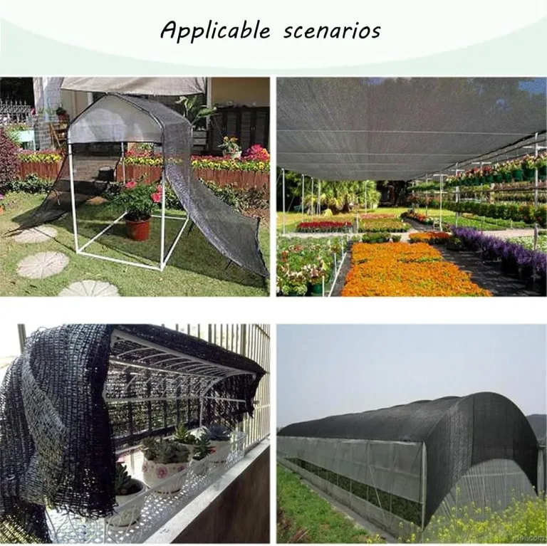 90 % Schattenstoff, reißfestes Sonnenschutznetz mit verstärkten Ösen, ideal für Gewächshäuser, Hühnerställe, Terrassen und Pergolen, 4,5 x 9,2 m Solarabdeckung – Bild 7
