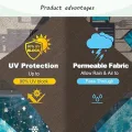 90 % Schattenstoff, reißfestes Sonnenschutznetz mit verstärkten Ösen, ideal für Gewächshäuser, Hühnerställe, Terrassen und Pergolen, 4,5 x 9,2 m Solarabdeckung - Thumbnail 5
