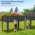 Hochbeet aus Metall, Verzinkter Stahl Rostfrei, 116x60x80 cm Hochbeet für Garten, Terrasse & Balkon, Pflanzkasten für Gemüse, Kräuter und Blumen, Langlebiges Pflanzbeet - Thumbnail 3
