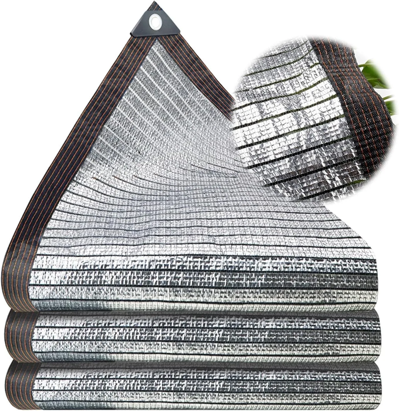75 % Aluminium-Schattenstoff – Sonnenschutznetz mit Ösen für Garten, Gewächshaus, Terrasse, Zwinger, reißfeste Netzplane (6 x 13 m) – perfekt als Pflanzen- und Blumenschutz - Bild 1