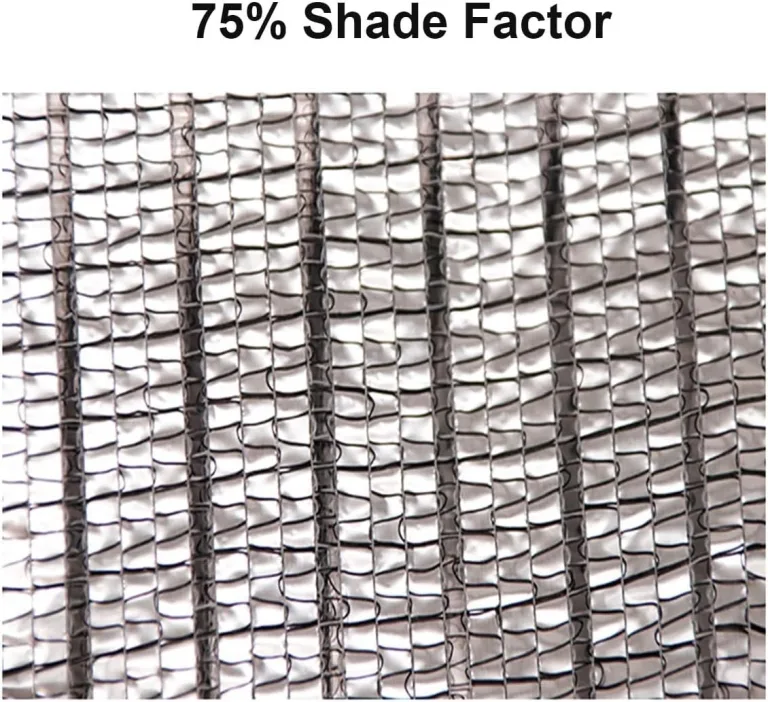 75 % Aluminium-Schattenstoff – Sonnenschutznetz mit Ösen für Garten, Gewächshaus, Terrasse, Zwinger, reißfeste Netzplane (6 x 13 m) – perfekt als Pflanzen- und Blumenschutz – Bild 4