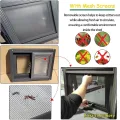 Schiebefenster aus Aluminium mit Schloss, gehärtetes Glas, Ersatz, 83,8 x 45,7 cm, Weiß, ideal für Hühnerstall, Schuppen, Gewächshäuser und Außenbereiche - Thumbnail 4