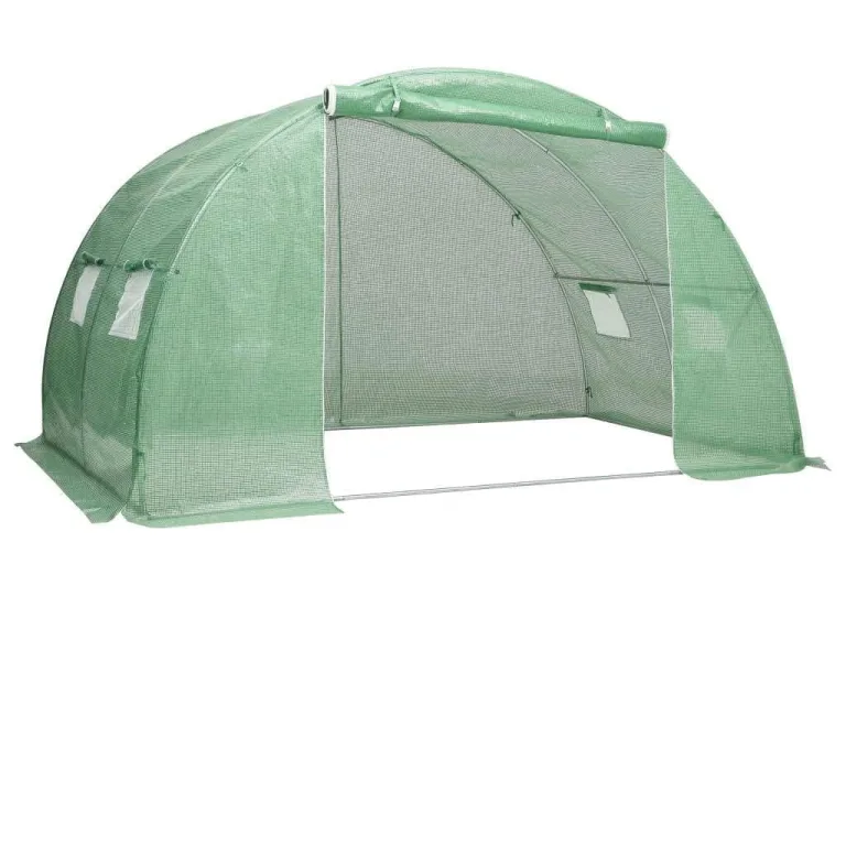 Hommdiy Gewächshaus 4,5 m² 300x150x200 cm Treibhaus Frühbeet Tomatenhaus Folientunnel Pflanzenhaus – Bild 1