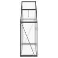 Hommdiy Gewächshaus mit Fundamentrahmen Anthrazit 169x114x202 cm Alu Pflanzenhaus mit Dachrinnensystem Flügeltür Treibhaus für Pflanzen Frühbeet - Thumbnail 3