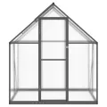 Gewächshaus mit Fundamentrahmen - Aluminium/PC, Pflanzenhaus mit Dachrinnensystem Flügeltür, Treibhaus für Pflanzen, Frühbeet (169 x 114 x 195 cm) - Thumbnail 4
